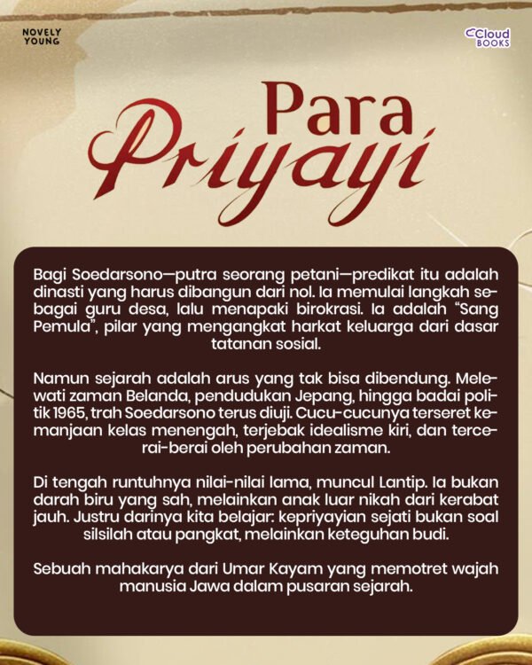 novel para priyayi umar kayam cloudbooks publishing gratis biaya packing