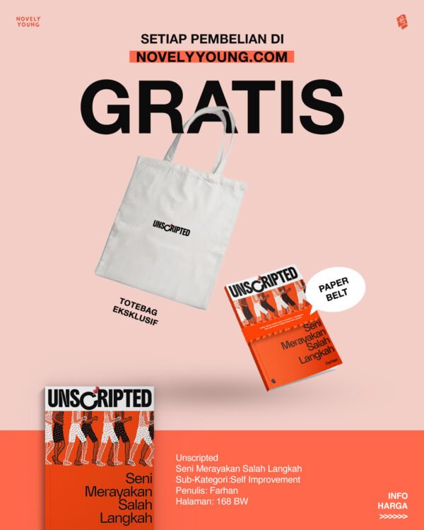 buku unscripted farhan bukune gratis biaya packing