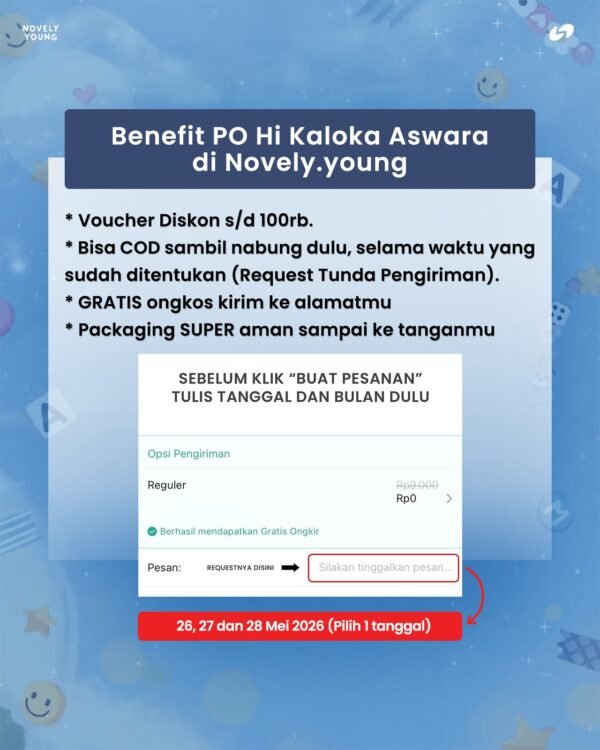 novel hi kaloka aswara! tahuisiy skuad gratis biaya packing