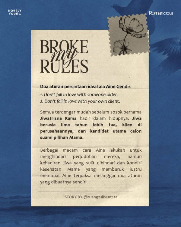 novel broke my rules ruangtulisantara romancious gratis biaya packing