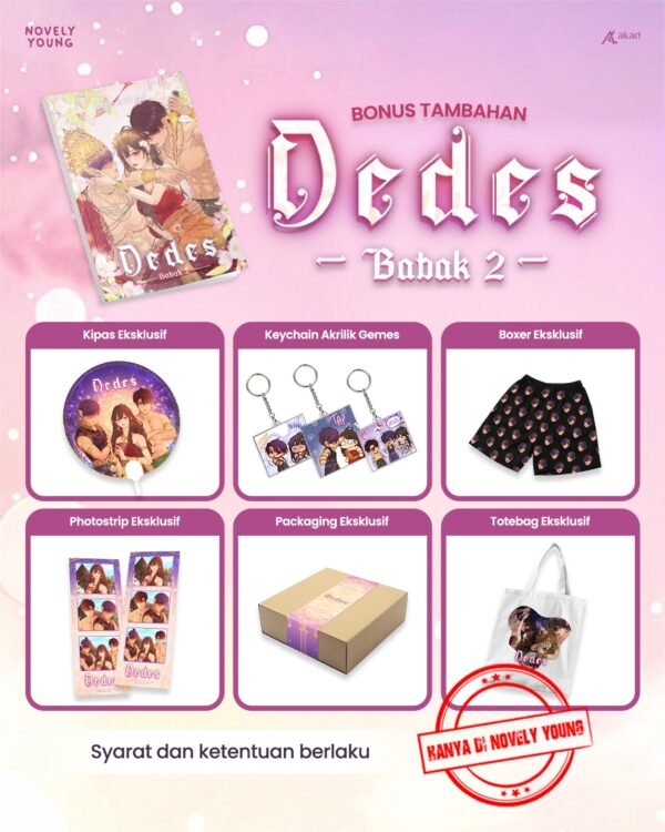 novel dedes babak 2 egestigi akad gratis biaya packing (bonus photostrip)