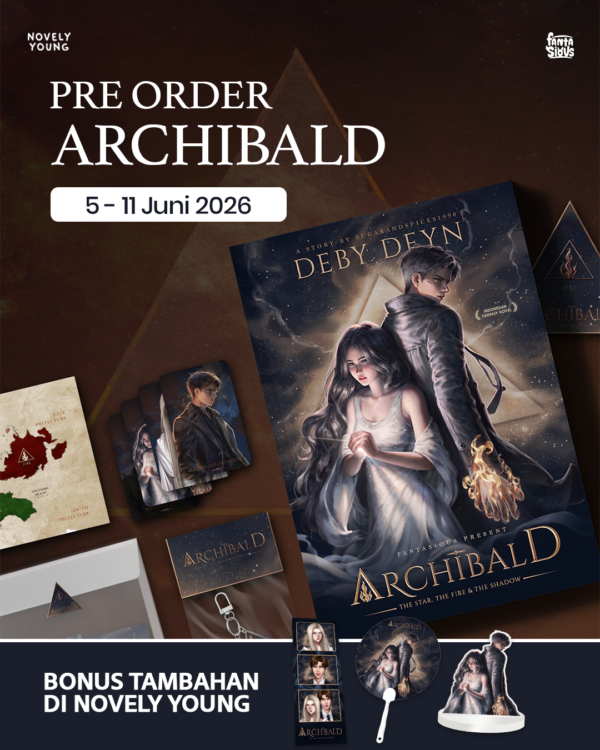 novel archibald : the star, the fire, the shadow deby deyn fantasious gratis biaya packing