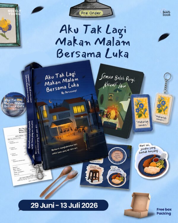 buku aku tak lagi makan malam bersama luka deru sunyi rainbook publishing gratis biaya packing