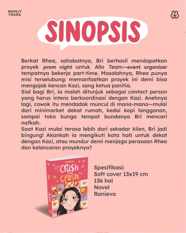 novel crush and crash ranieva bentang pustaka gratis biaya packing