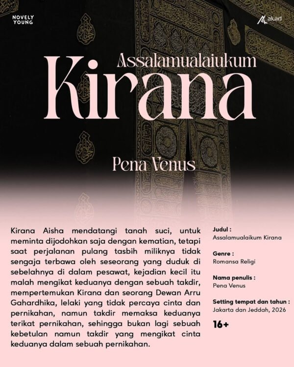 novel assalamu'alaikum kirana pena venus akad gratis biaya packing