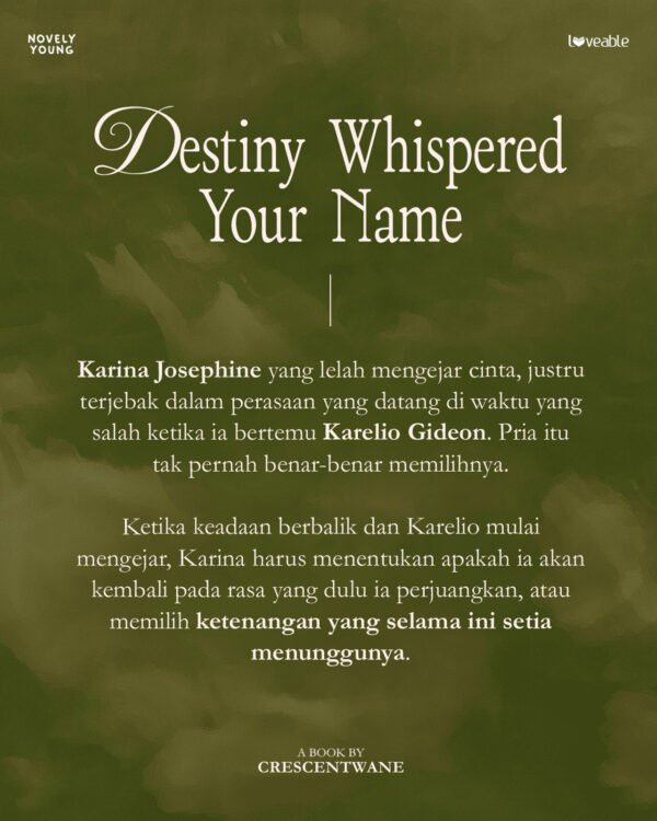 novel destiny whispered your name crescentwane loveable gratis biaya packing